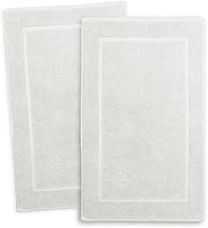 Hearth & Harbor Bath Mat Towels - 100% Ring Spun Cotton Luxury Towels - Ultra Soft & Highly Absorbent, Bathroom Towels, Floor Mat - White