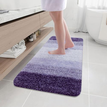 Arotive Microfiber Bathroom Rugs, Shaggy Soft Absorbent Bath Rug, 47x17