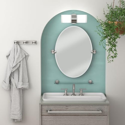 Gatco 4643 Glam Single Toilet Paper Holder, Satin Nickel / Wall Mounted 6.7" Length Single Post Toilet Paper Holder