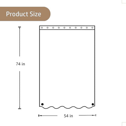 Felisa Stall Waterproof Fabric Shower Curtain Liner with Large Magnets,54 x 74 inches Waterproof & Soft Cloth Shower Curtain,Washable White Shower Curtain for Bathroom,Cortinas de Baño