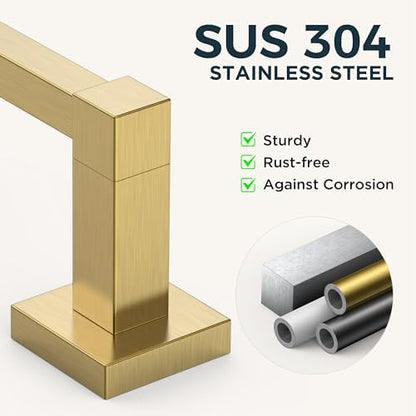 FORIOUS Toilet Paper Holder and Towel Ring Set, Bathroom Accessories Set