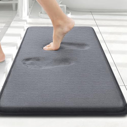 Smiry Memory Foam Bath Mat 24x16, Extra Soft and Absorbent Bathroom Rugs