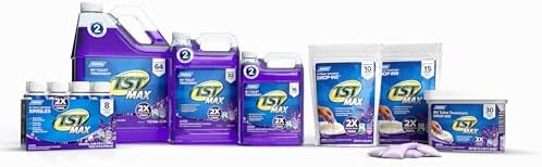 Camco TST MAX RV Toilet Treatment Drop-INs | Control Unwanted Odors and Break Down Waste and Tissue | Septic Tank Safe | Lavender Scent | 30-pack (41559)
