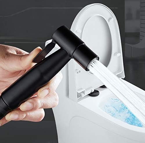 Stainless Steel Toilet Bidet Sprayer Head,Black | for Toilet,personal hygiene cleaning, bathroom cleaning, pet bathing,G1/2 interface.
