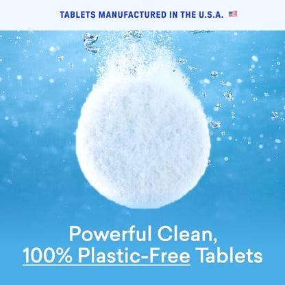 BLUELAND 100% Plastic Free Toilet Bowl Cleaner Tablets, 28ct, Wild Lavender