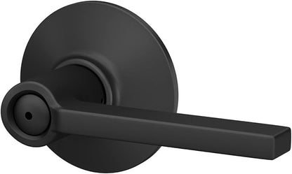 Schlage F40 V LAT 622 Latitude Door Lever, Bed & Bath Privacy Lock, Matte Black