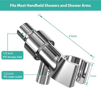 Adjustable Shower Head Holder, Chrome shower bracket