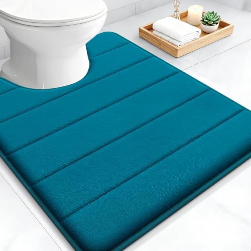 OLANLY Memory Foam Toilet Rugs U Shaped 24x20, Super Soft and Absorbent