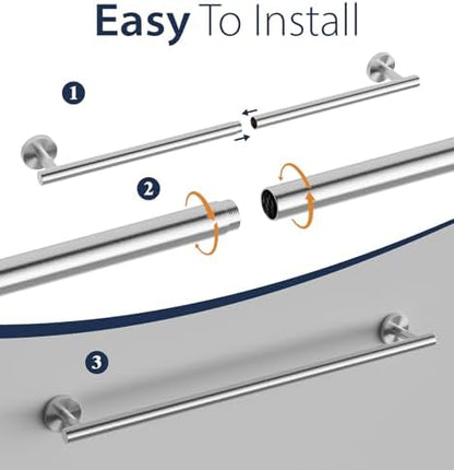 24 Inch Brushed Nickel Towel Bar,SUS304 Stainless Steel Towel Rod