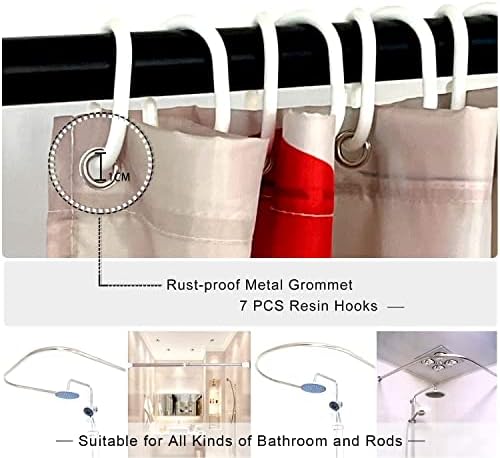 Funny Small Shower Stall Curtain Set, Fun Anime Monster Narrow Stand up Shower Curtains for Bathroom Cool Asian Japanese Bathroom Decor Polyester Fabric-36" x 72"