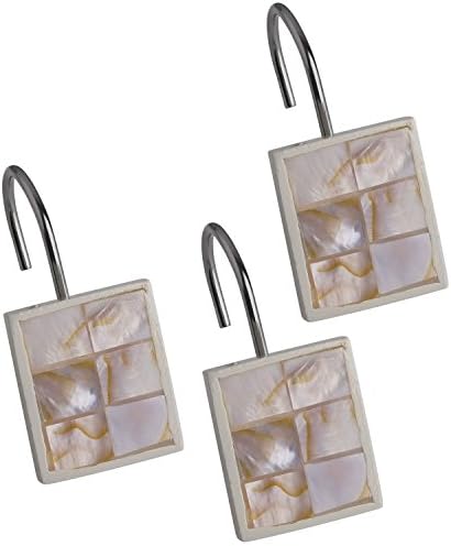 Creative Scents Milano Shower Curtain Hooks Decorative | Set of 12