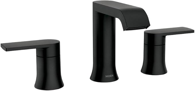 Moen 84763BL Genta 8 in. Widespread 2-Handle Bathroom Faucet in Matte Black