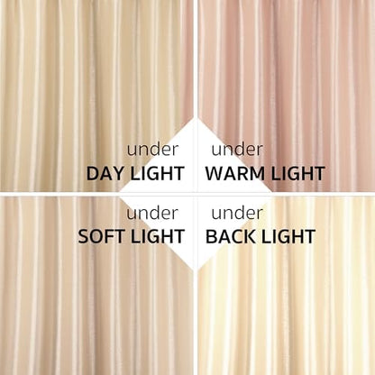 Champagne Gold Glitter Shower Curtain: Waterproof Washable, 72Lx72W