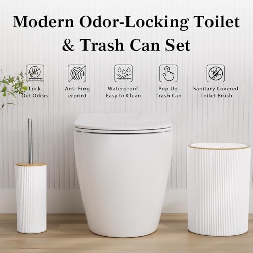 Bathroom Accessories Set Coordinated, 25PC White Bath Accessory Set