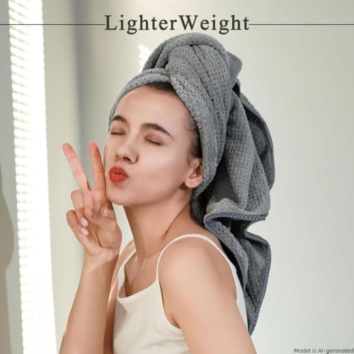 2-Pack Microfiber Towels 27x54(Inches), Ultra Soft Quick Dry Bath Towels, Highly Absorbent & Lightweight for Gym, Yoga, Travel, Spa, Home & Post-Workout, Large Bath Sheet Set