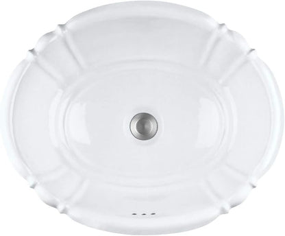 PROFLO PF1125 Richardson 17-5/8" Oval Vitreous China Drop In Bathroom Sink with Overflow - White