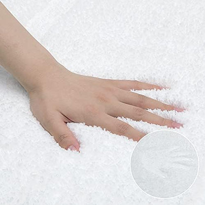 SHACOS Soft Microfiber White Bathroom Rugs Sets 2 Pieces 32x20 inch