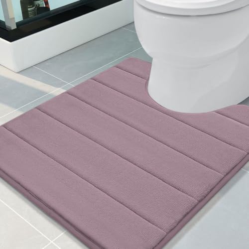 Buganda Memory Foam U-Shaped Toilet Rugs 24 x 20, Absorbent Bathroom mat