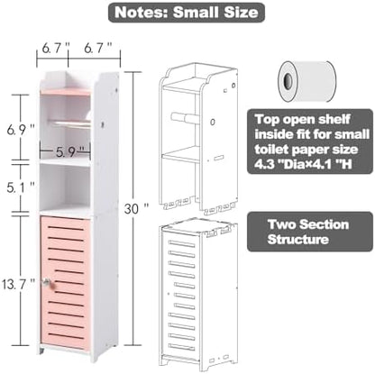 AOJEZOR Toilet Paper Holder Stand: Drill Free for Small Bathroom Renters