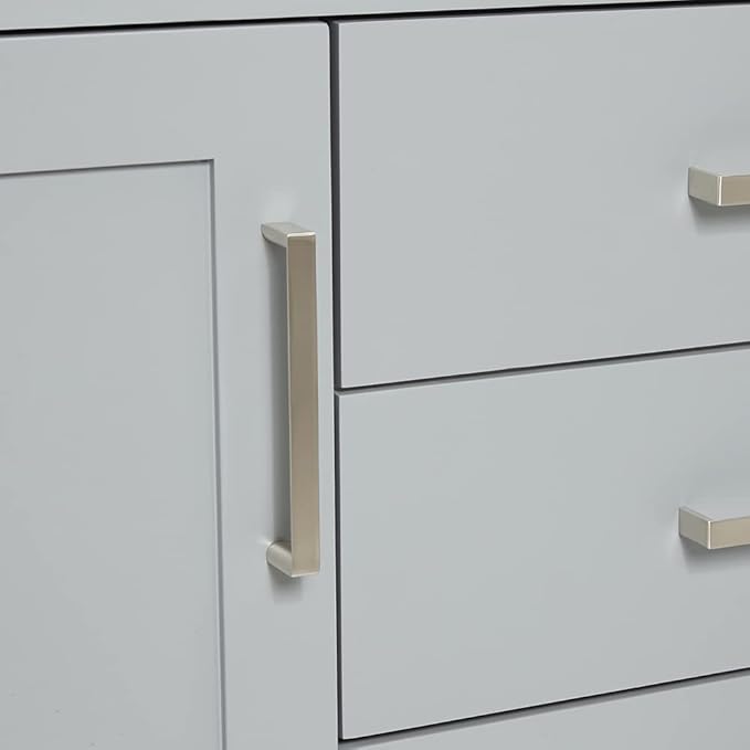 ARIEL Bayhill 60" Double Sink Base Cabinet in Grey