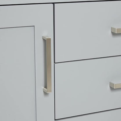ARIEL Bayhill 60" Double Sink Base Cabinet in Grey