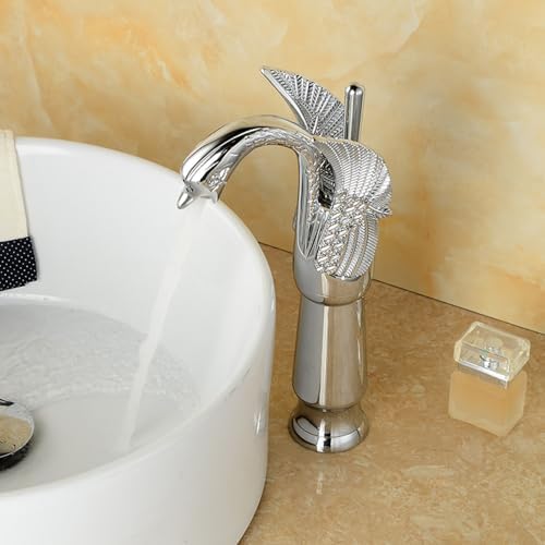 Vintage Brass Bathroom Faucet Retro Hot & Cold Water Sink Mixer Tap Plated Finish Stylish Design for Home & Kitchen Easy Installation