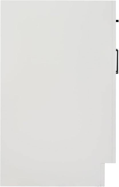 ARIEL Hepburn 66-inch Bathroom Vanity Base Cabinet,Solid Wood, 4 Soft Closing Doors, 6 Dovetail Drawers, White