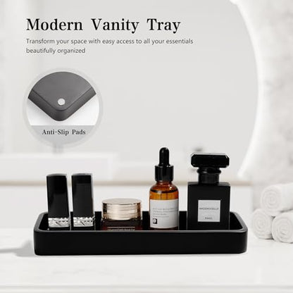 YMXYJM Bathroom Accessories Set, 4 Piece Toothbrush Holder Set - Black