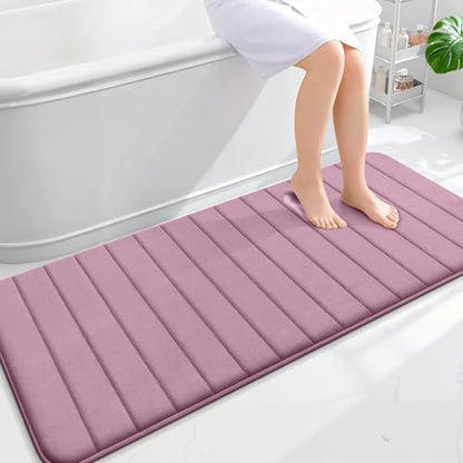OLANLY Memory Foam Long Bathroom Rugs Runner 59x24, Super Soft Absorbent