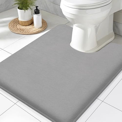Smiry Memory Foam Toilet Rugs 24x20, Extra Soft Absorbent Bathroom Rugs