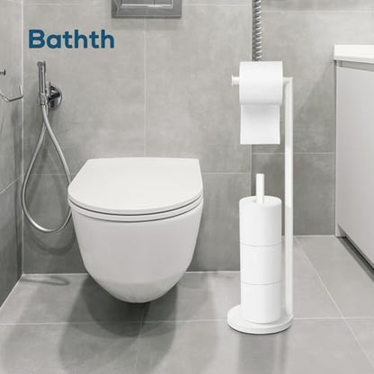 Toilet Paper Holder Stand, White Toilet Paper Holder Free Standing