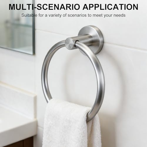 SetSail Towel Holder for Bathroom Wall Brushed Nickel Towel Ring
