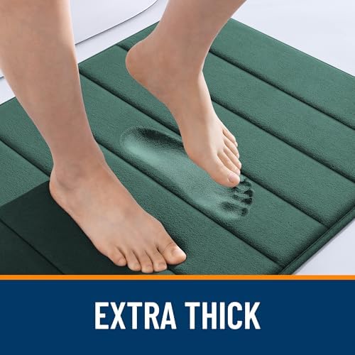 OLANLY Memory Foam Bath Mat 35x24, Super Soft and Absorbent Bathroom Rugs