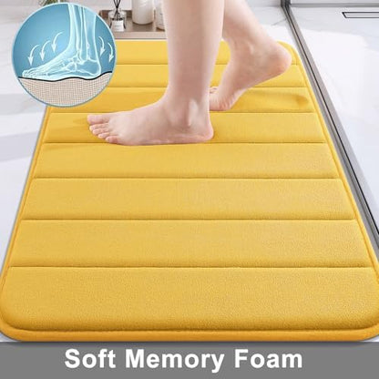 Buganda Memory Foam Bath Mat 47 x 24, Ultra Soft Absorbent Bathroom Rugs