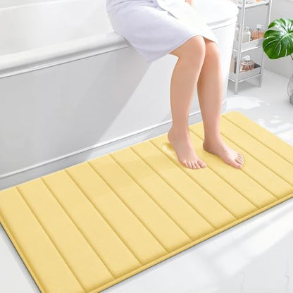 OLANLY Memory Foam Long Bathroom Rugs Runner 47x24, Super Soft Absorbent