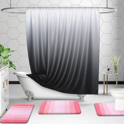 OLANLY Micorfiber Bathroom Rug Set 2 Piece, 47"x20"+24"x16"