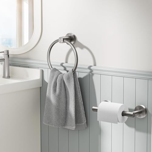 FORIOUS Toilet Paper Holder and Towel Ring Set, Bathroom Accessories Set