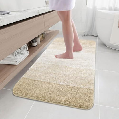 Arotive Microfiber Bathroom Rugs, Shaggy Soft Absorbent Bath Rug, 47x24