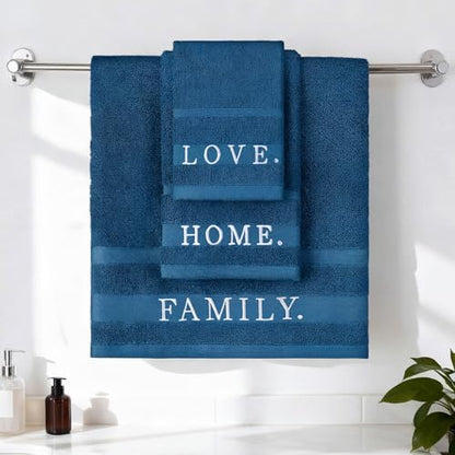Hahafelt Decorative Bathroom Towel Set, Blue
