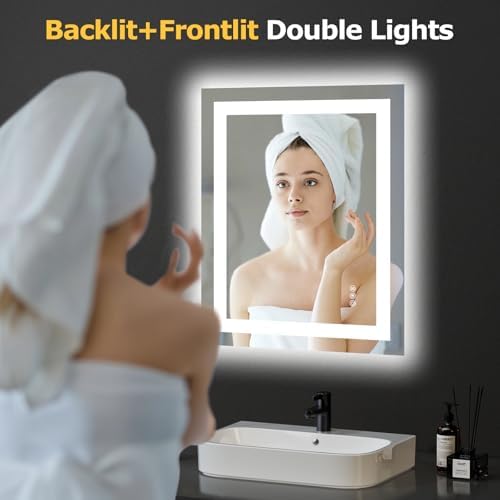 Hivone 24"X30" LED Bathroom Mirror with Lights, UL Listed