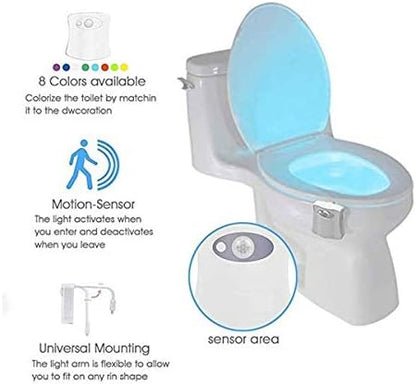 4 Pack Color Changing Toilet Night Light Motion Sensor Led Toilet Motion Activated Led Washroom Night Lamp(8 4)