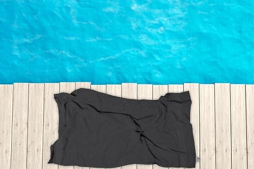Bath Towels Pack of 6 – 24" x 48" – 100% Cotton Terry, Soft, Quick-Dry & Highly Absorbent – Charcoal Grey Towels for Bathroom, Spa, Gym, Hotel, Pool & Everyday Use