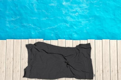 Bath Towels Pack of 6 – 24" x 48" – 100% Cotton Terry, Soft, Quick-Dry & Highly Absorbent – Charcoal Grey Towels for Bathroom, Spa, Gym, Hotel, Pool & Everyday Use