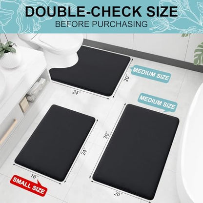 Smiry Memory Foam Bath Mat 47x24, Extra Soft and Absorbent Bathroom Rugs