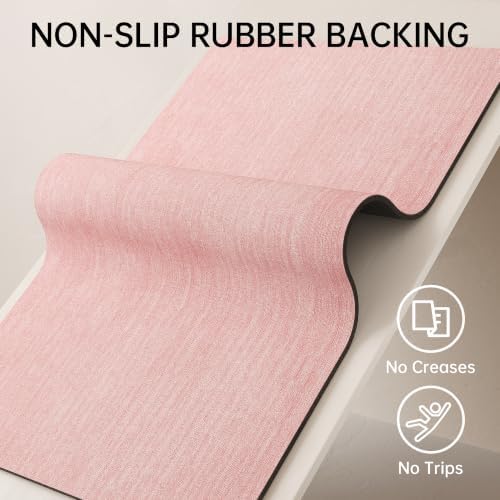 Mecko Bath Mat Ultra Thin Pink, 24"x36"