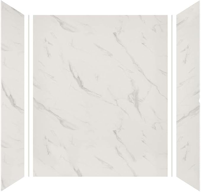 Transolid EWK603272-41 Expressions 3-Panel Shower Wall Kit, 32-in L x 60-in W x 72-in H, Bianca