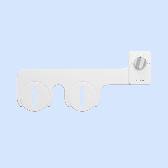 TUSHY NEW Fresh Dual Nozzle Cool Water Bidet: Ultra Slim Toilet Seat Attachment Sprayer with Luxury 2 in 1 Front & Rear, Self-Cleaning, 180º Clean, (DIY Install, 10 Minutes), Non-Electric, Chrome Knob