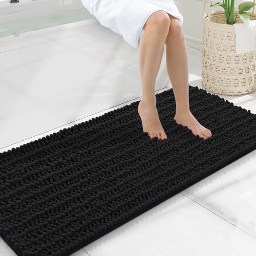 Smiry Bathroom Rugs 47X20, Extra Soft Rubber Backing Chenille Bath Mats