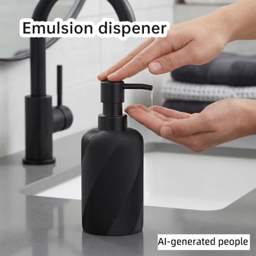 Bathroom Accessories Set, Bathroom Organizer Countertop, Matte Black, 4 PCS