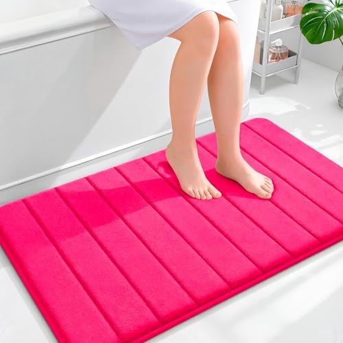 OLANLY Memory Foam Large Bath Mat 40x24, Super Soft Absorbent Bathroom Rugs